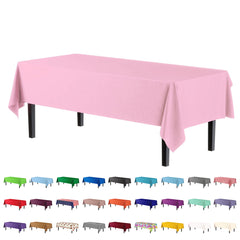Pink Plastic Table Cover | Case of 48