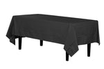 Premium Black Plastic Table Cover - 54 In. x 108 In.