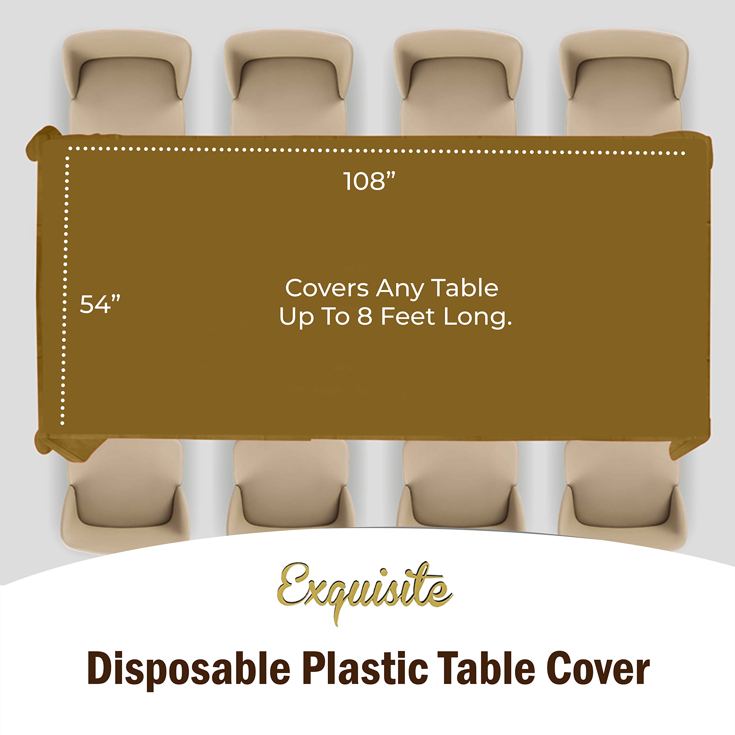 Premium Gold Plastic Table Cover | Case of 96