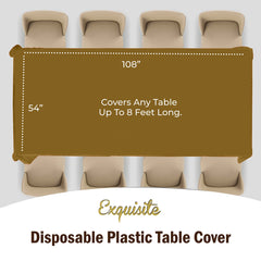 Premium Gold Plastic Table Cover | Case of 96