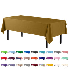 Premium Gold Plastic Table Cover | Case of 96