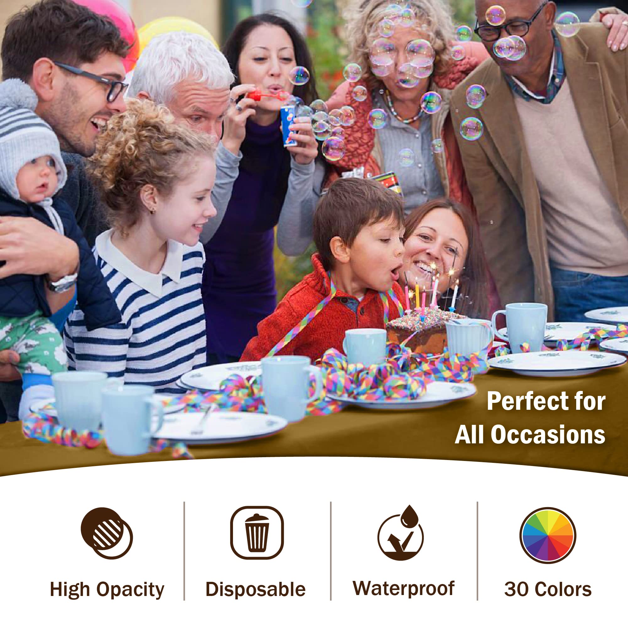Premium Gold Plastic Table Cover | Case of 96