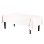 Premium White Plastic Table Cover - 54 In. x 108 In.