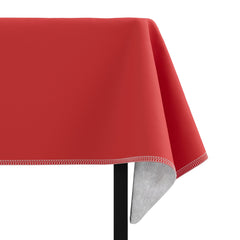 Red Flannel Backed Plastic Table Cover 54 In. x 108 In. | Case of 36