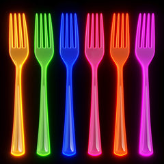 Heavy Duty Neon Plastic Forks | Case of 1440