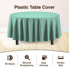 Round Mint Plastic Table Cover | Case of 48