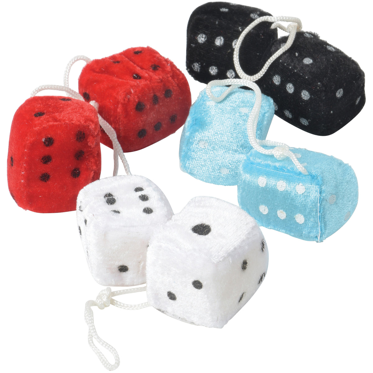 Small Plush Dice 1 1/2 Inch