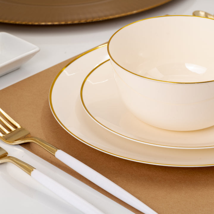 Disposable Ivory Classic Dinnerware Set