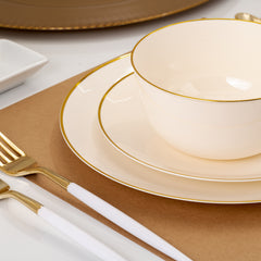 Disposable Ivory Classic Dinnerware Set