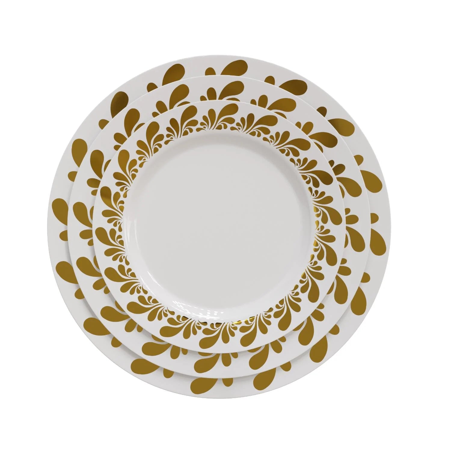 Cream/Gold Splash Design Plates