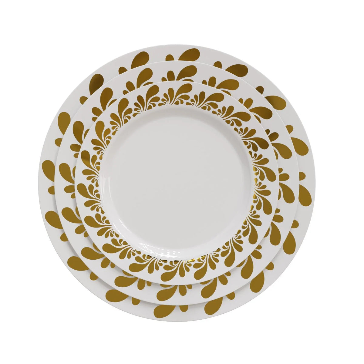 Cream/Gold Splash Design Plates