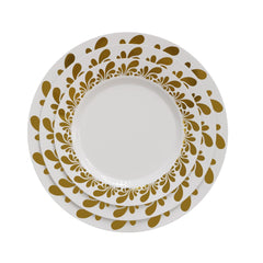 Cream/Gold Splash Design Plates