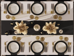 Disposable Black And Glam Dinnerware Set