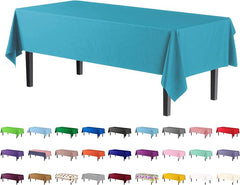 Premium Turquoise Plastic Table Cover | Case of 96