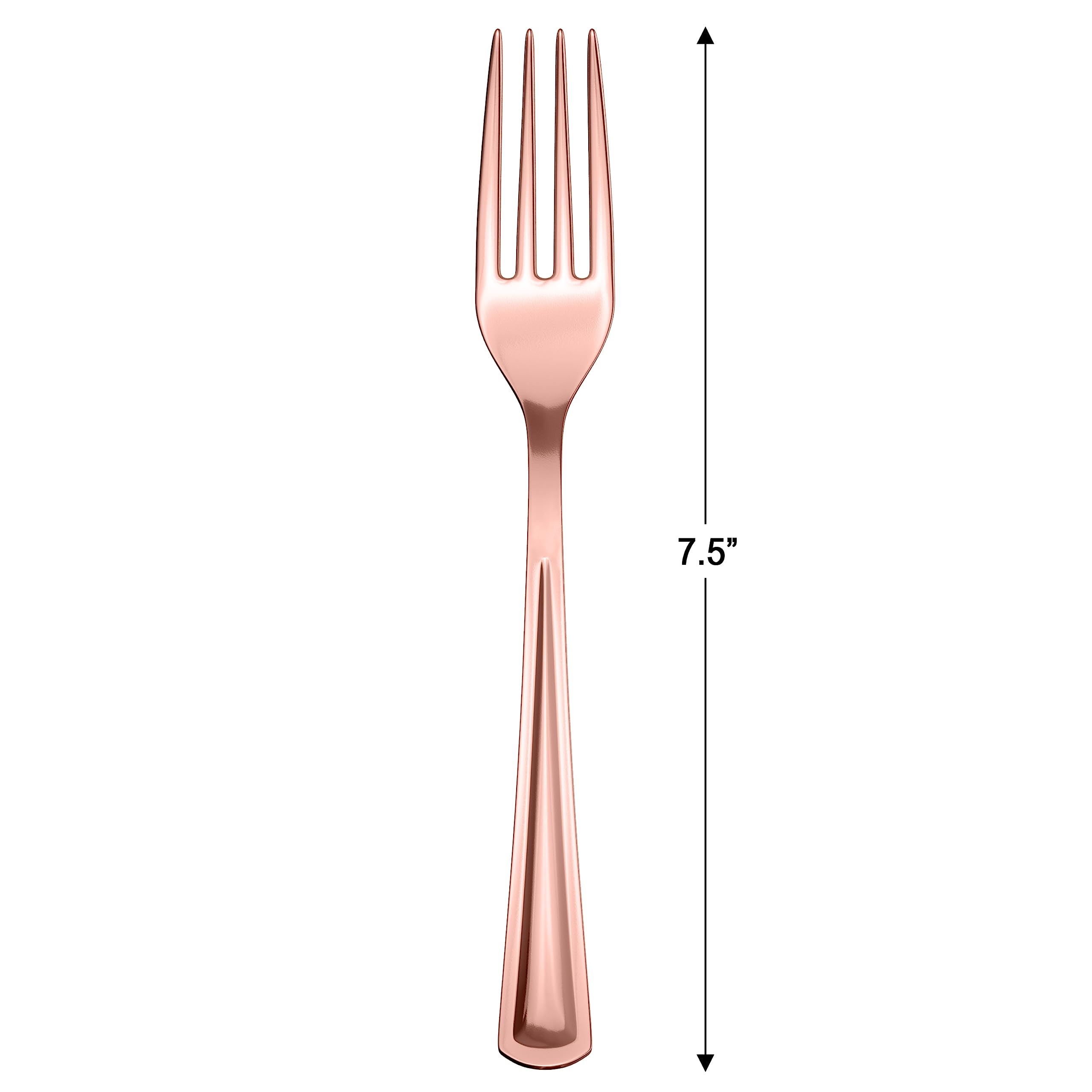 Disposable Rose Gold Sparkle Dinnerware Set