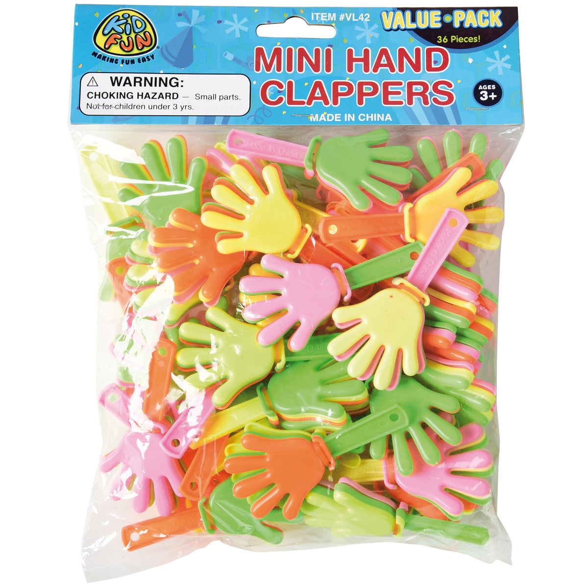 Mini Hand Clappers/36 Per Pkg