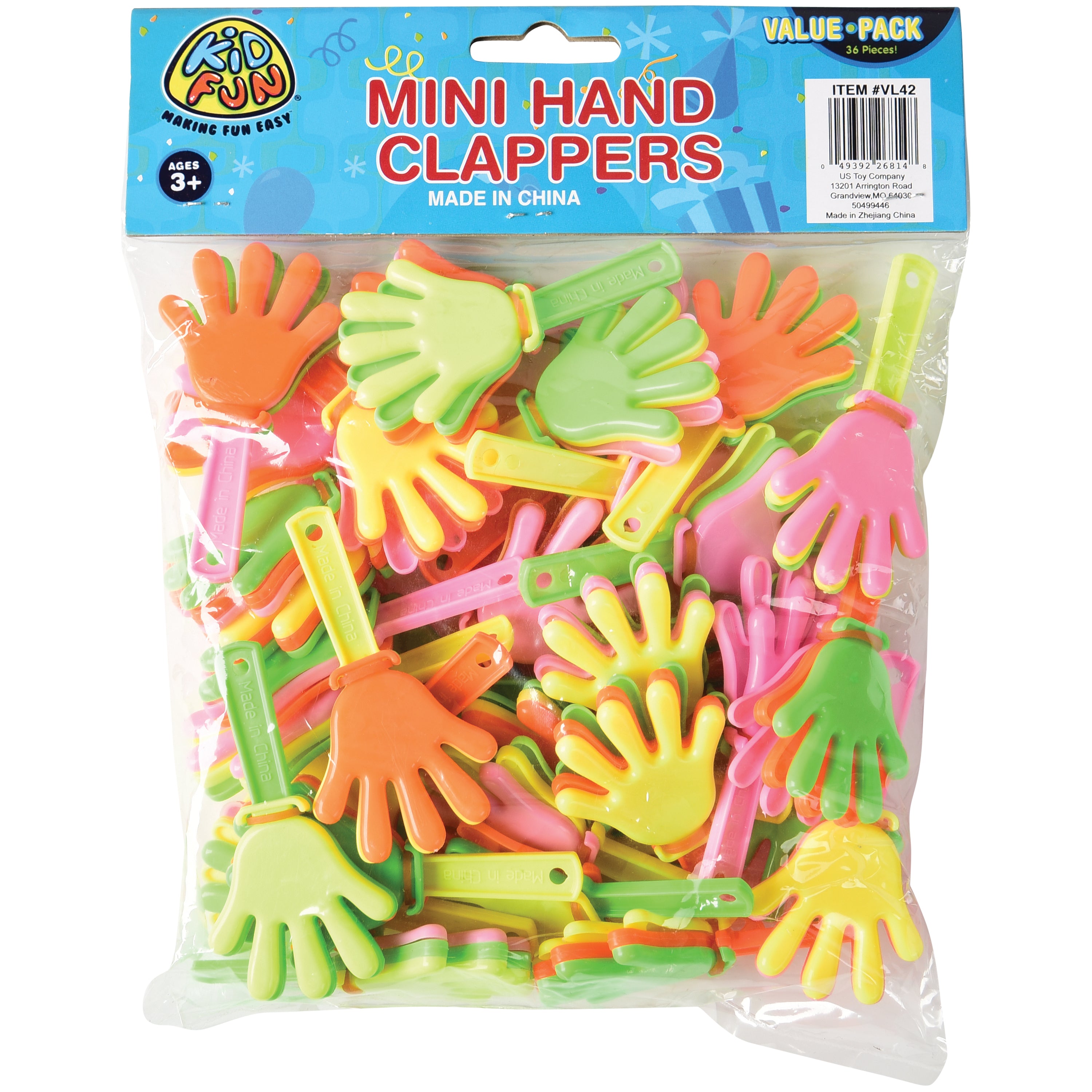 Mini Hand Clappers/36 Per Pkg