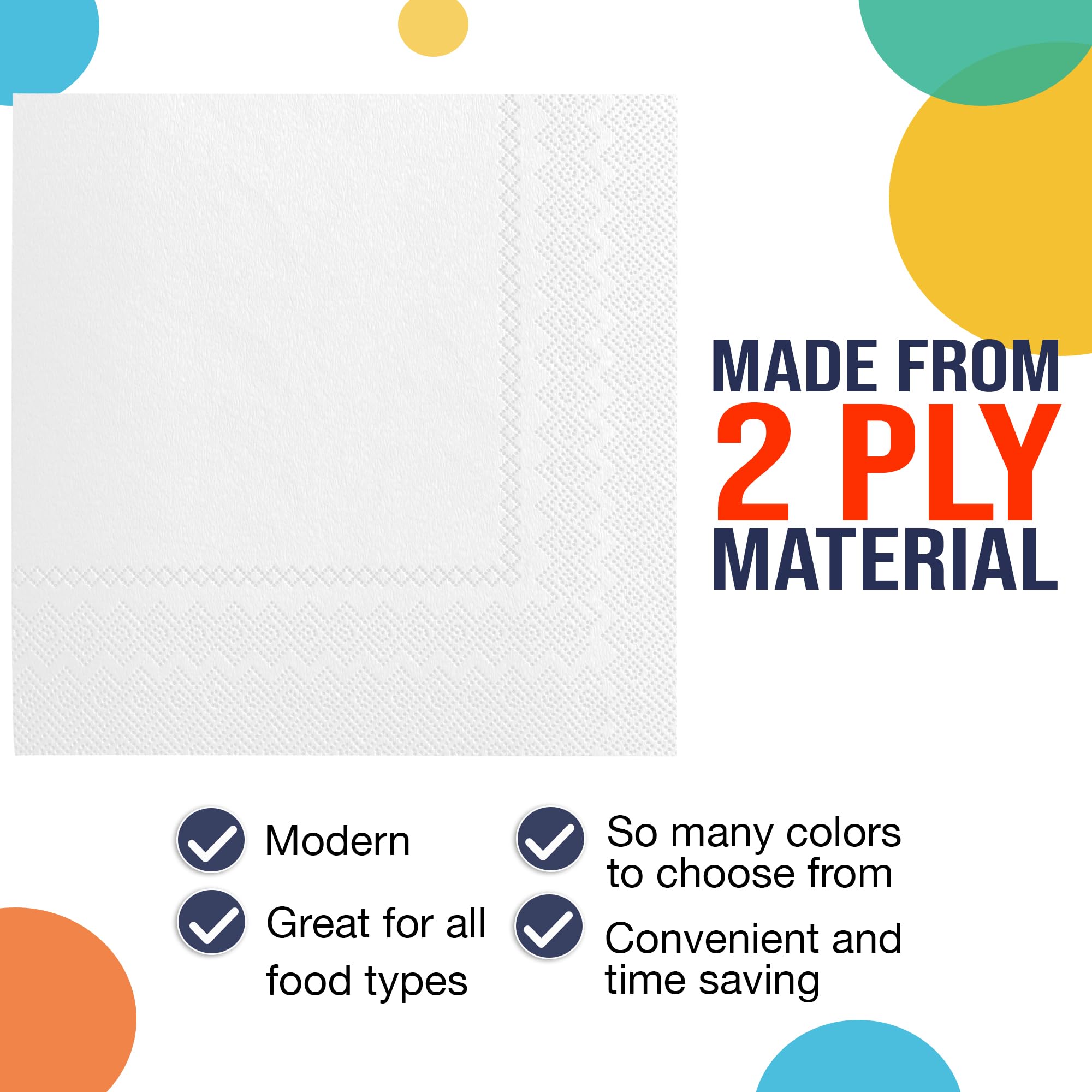 White Luncheon Napkins | Case of 3600