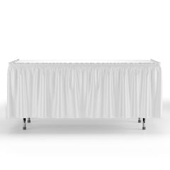 White Plastic Table Skirt | Case of 48