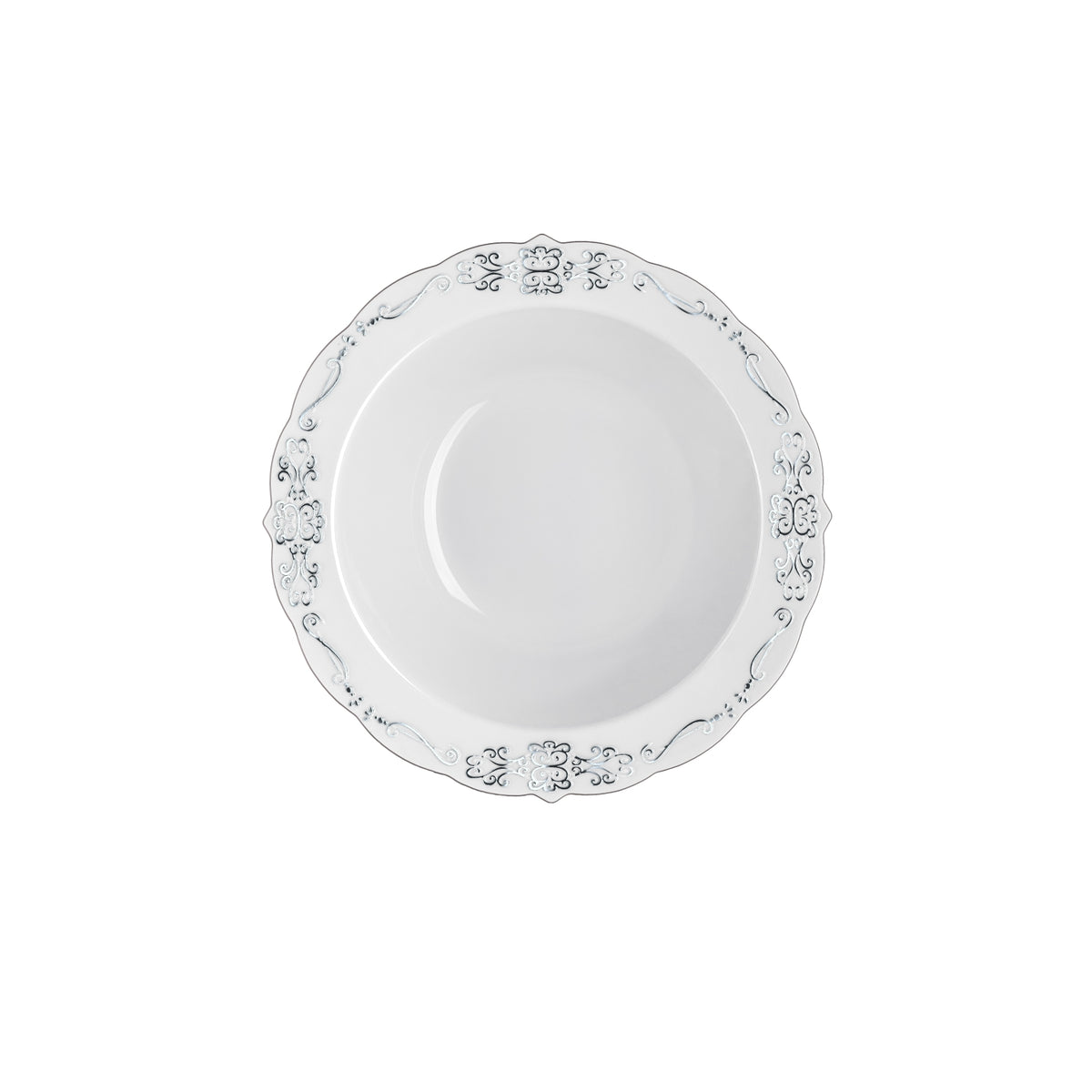 5 Oz. Gray / Silver Victorian Design Bowls | 20 Count