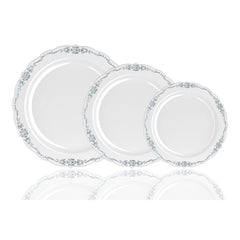 5 Oz. Gray / Silver Victorian Design Bowls | 20 Count